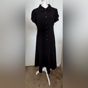 Calvin Klein dress button up capsule wardrobe office contemporary career wear